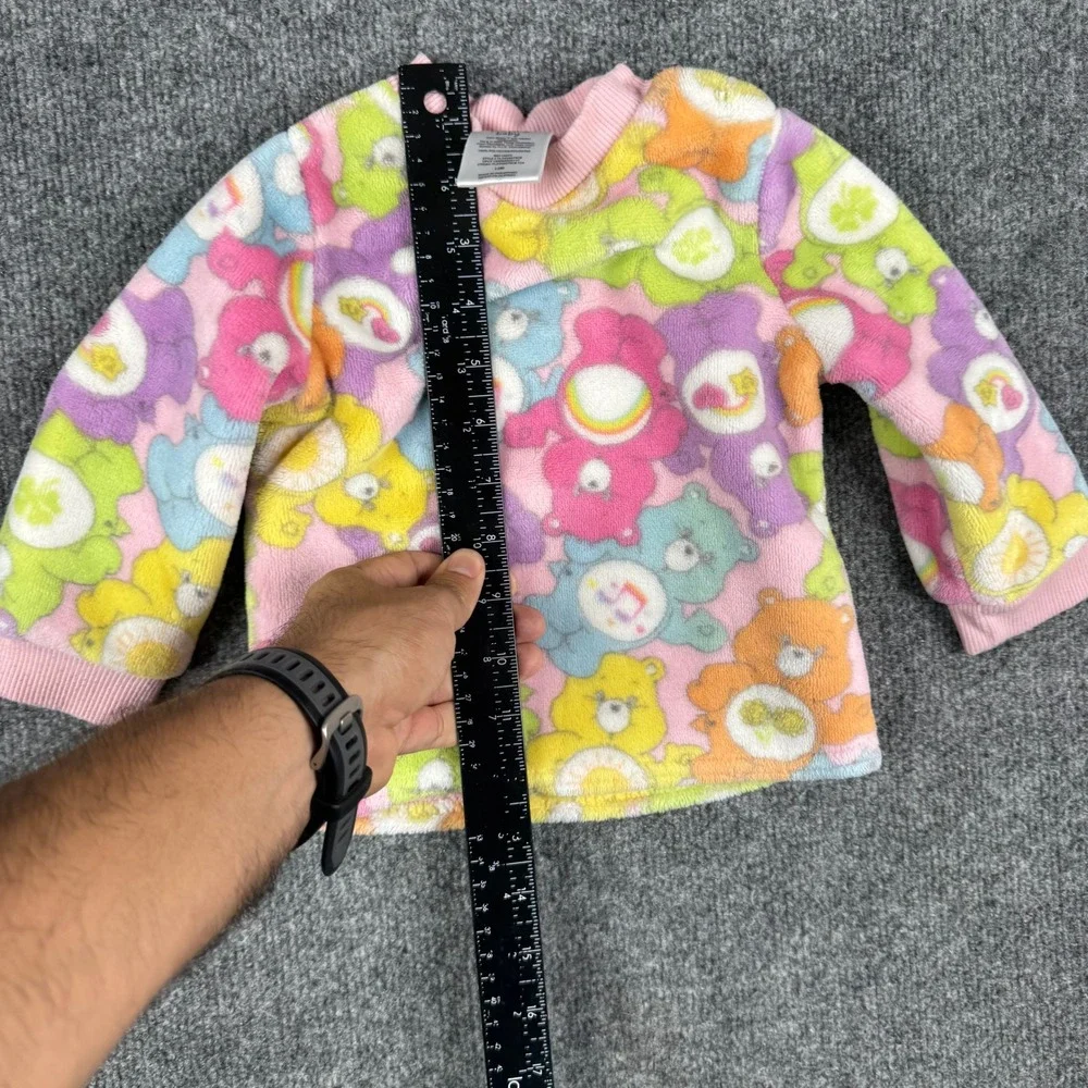 Care Bears Sweatshirt Baby Size 12M Pink Multicolor Fleece Long Sleeve Pullover